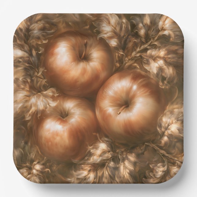 Äpfel ernten pappteller (Vorderseite)