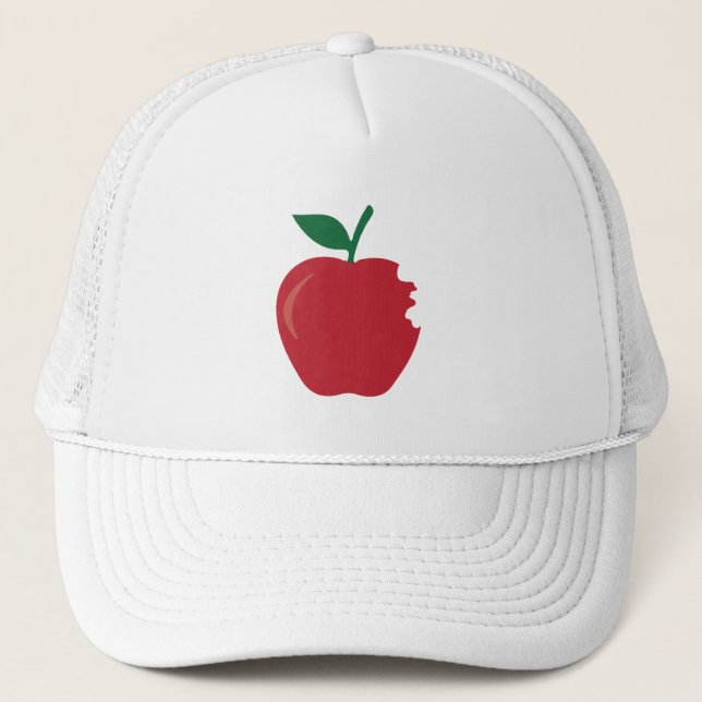 Apfel essen truckerkappe (Vorderseite)