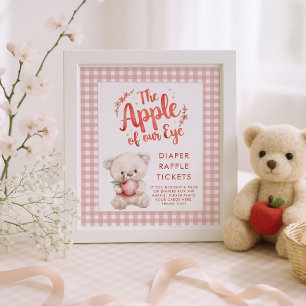 Apfel Eye Gingham Baby Duschdusche Windelwindeln Poster