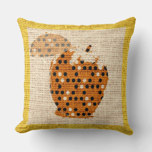 Apfel-Fine-Art auf Burlap Leinen Jute Kissen
