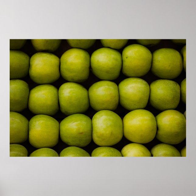 Äpfel Früchte Nahrung Grüne Äpfel Poster (Vorne)