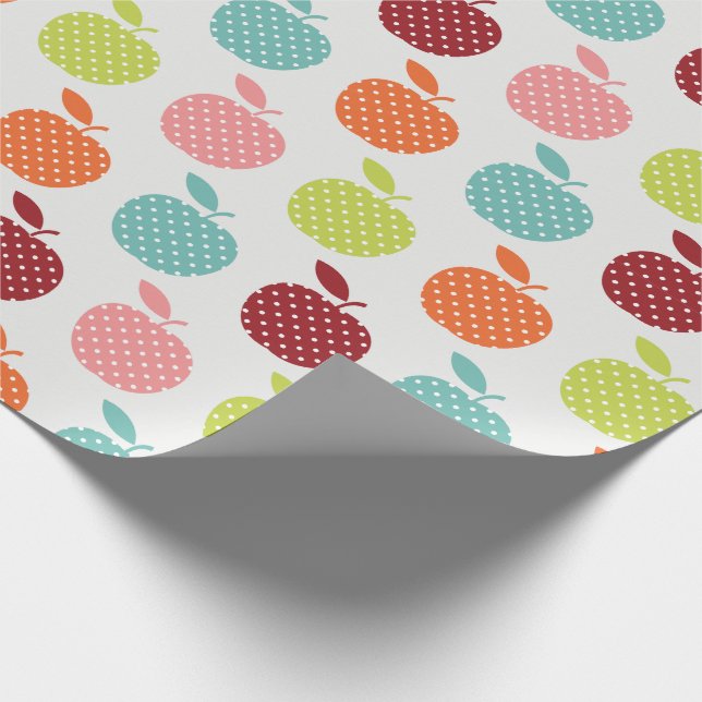 Äpfel für den Lehrer Geschenkpapier (Ecke)