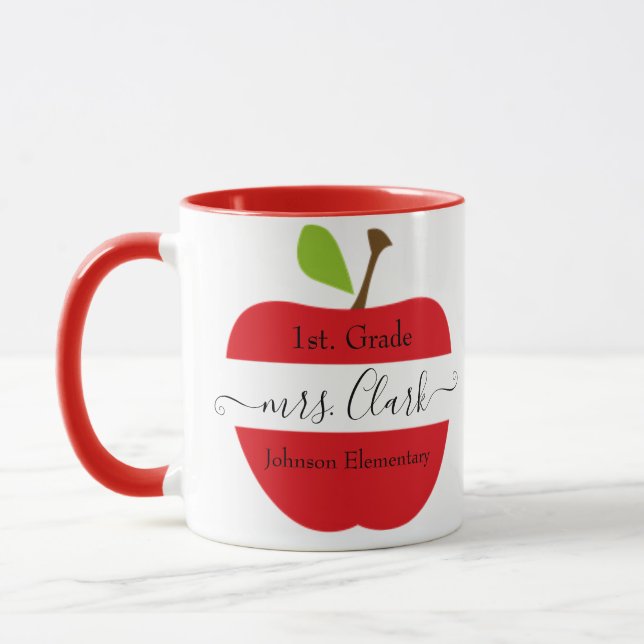 Apfel für personalisierte Lehrer Tasse (Links)