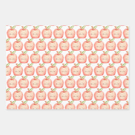 Apfel für Wasserfarben Geschenkpapier Set