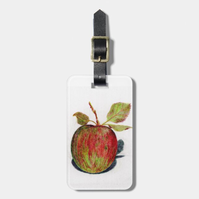 Apfel Gepäckanhänger (Vorderseite vertikal)