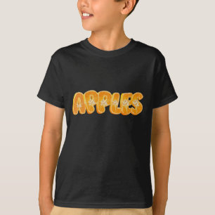 Äpfel geschrieben mit saftigem niedlichem Entwurf T-Shirt