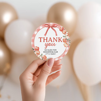 Apfel-Gingham-Gunstbeweis-Dankeschön-Tag-Label Geschenkanhänger