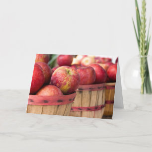 Äpfel im Buschkorb, leere Karte