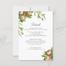 Äpfel im Wassercolo Hochzeitskarte
