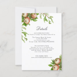 Äpfel im Wassercolo Hochzeitskarte RSVP Karte
