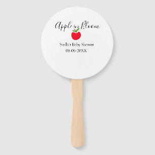 Apfel in Blüte Baby Shower roter Apfel Name Datum Fächer