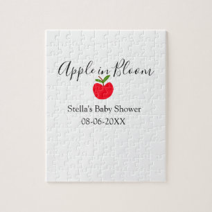 Apfel in Blüte Babyparty roter Apfel Name Datum