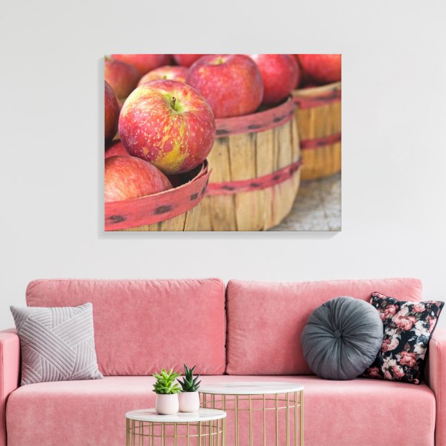 Äpfel in Buschkörben Leinwanddruck (Insitu (Wohnzimmer))