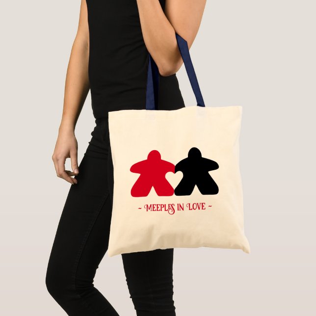 Äpfel in der Liebe, Rot-Schwarz-Tasche Tragetasche (Vorderseite (Produkt))