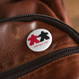 Äpfel in der Liebe, Rot und Schwarz Button