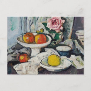 Äpfel in einer weißen Fruchtschale   George Leslie Postkarte
