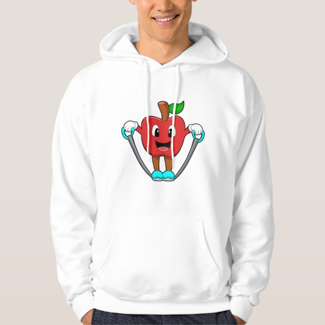 Apfel in Fitness mit Seil Hoodie (Vorderseite)