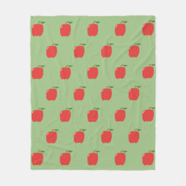 Äpfel Keuchhuhn (Sage Green & Red) Fleecedecke