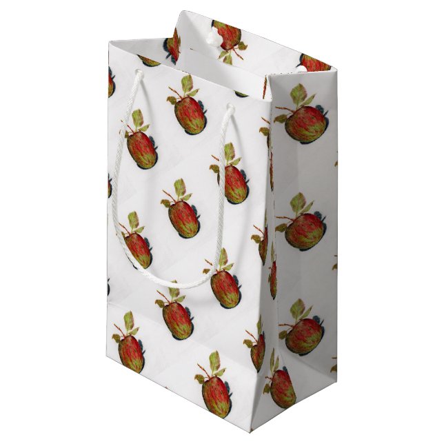 Apfel Kleine Geschenktüte (Vorderseite Schrägansicht)
