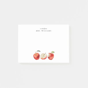 Äpfel Lehrername Post-it Klebezettel