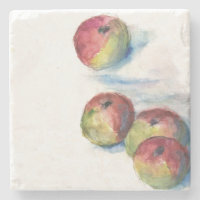 Äpfel-Marmor-Untersetzer