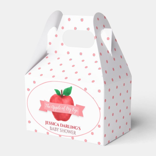 Apfel meines Augenfalles | Sommerliche Babydusche Geschenkschachtel (Rückseite)