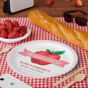 Apfel meines Augenfalles   Sommerliche Babydusche Pappteller