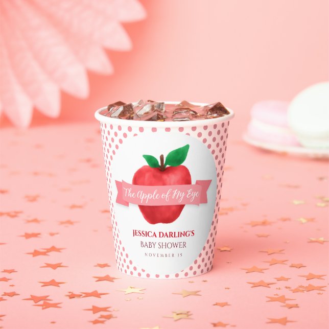 Apfel meines Augenfalles | Sommerthema Babydusche Pappbecher (Insitu)