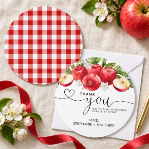Apfel Meines Auges Aquarell-Baby Shower Dankeskarte