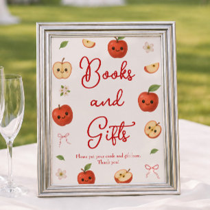 Apfel meines Auges Baby Shower Bücher & Geschenke Poster