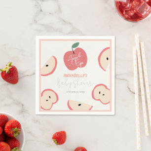 Apfel meines Auges Pink Girl Baby Shower Serviette