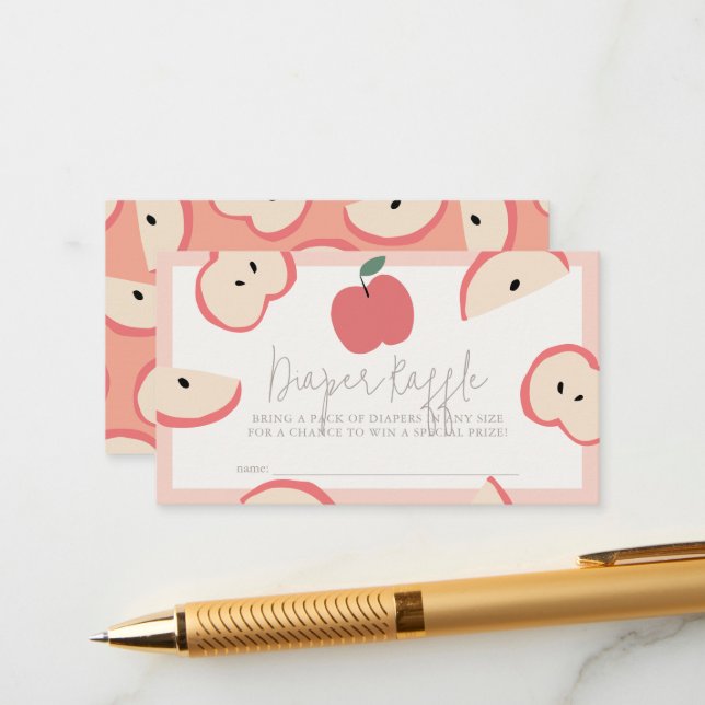 Apfel meines Rosa-Papierfahrscheins Begleitkarte (Vorderseite/Rückseite Beispiel)