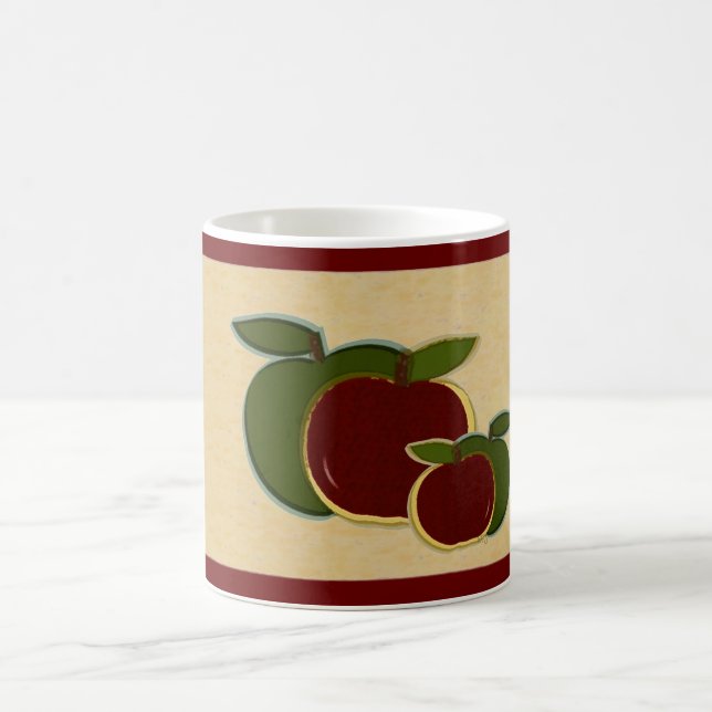 Äpfel mit Cranberry Stripe Kaffeetasse (Mittel)