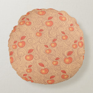 Apfel-Muster Rundes Kissen