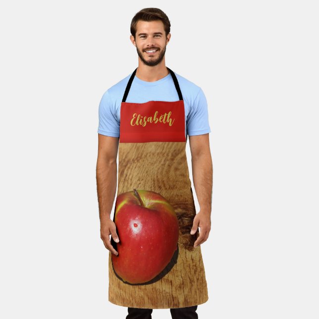 Apfel,Nahrung, Küche, Tablett, Küchendekor, Kochen Schürze (Getragen)