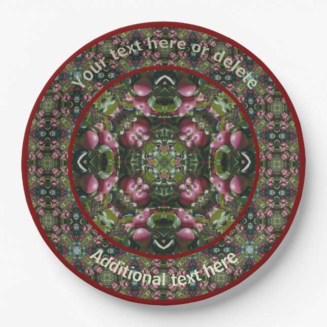 Äpfel Natur Kunst Personalisiertes Party Pappteller (Vorderseite)