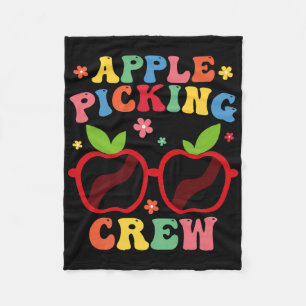 Apfel Pflück Crew 2025 Herbst Obstgarten Ernte Spa Fleecedecke