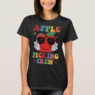 Apfel Pflück Team 2025 Herbst Obstgarten Ernte Spa T-Shirt