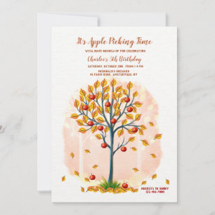 Apfel Pflückzeit Einladung