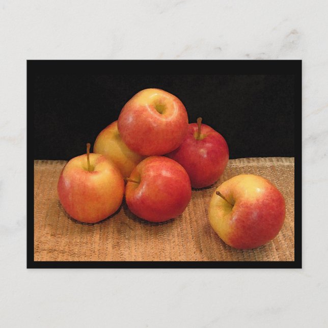Äpfel Postkarte (Vorderseite)