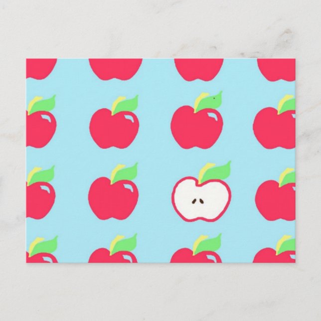 Apfel Postkarte (Vorderseite)