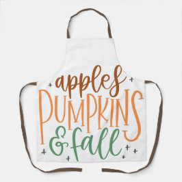 ÄPFEL, PUMPKINS UND FALL SCHÜRZE