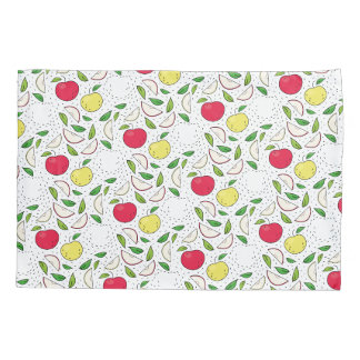 Apfel Rot Gelb Grün Obst Grafik Kunst Modern Kissenbezug