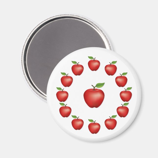 Äpfel, rot köstlich magnet (Vorderseite/Rückseite)