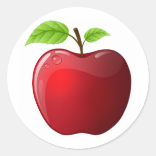 Apfel Runder Aufkleber