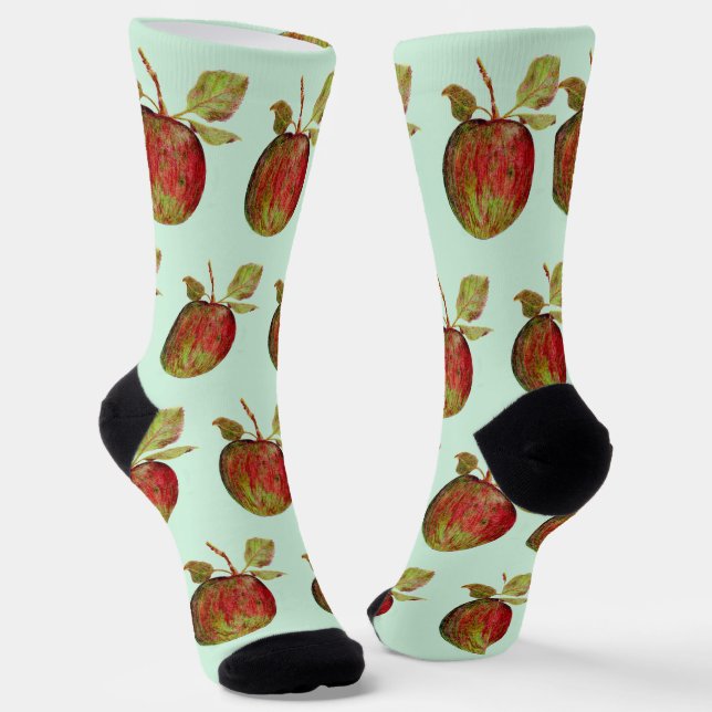 Apfel Socken (Gewinkelt)