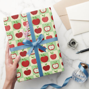 Apfel Süß Land Chic Baby Shower Geburtstag Geschenkpapier