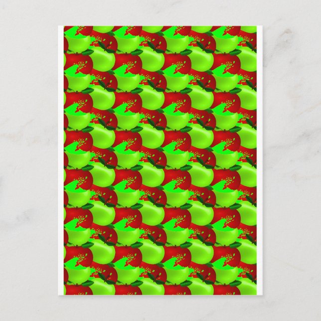 Äpfel Swatch Postkarte (Vorderseite)