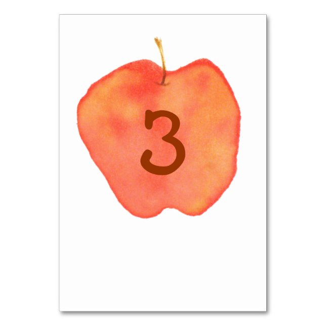 Apfel Tischnummer (Vorderseite)