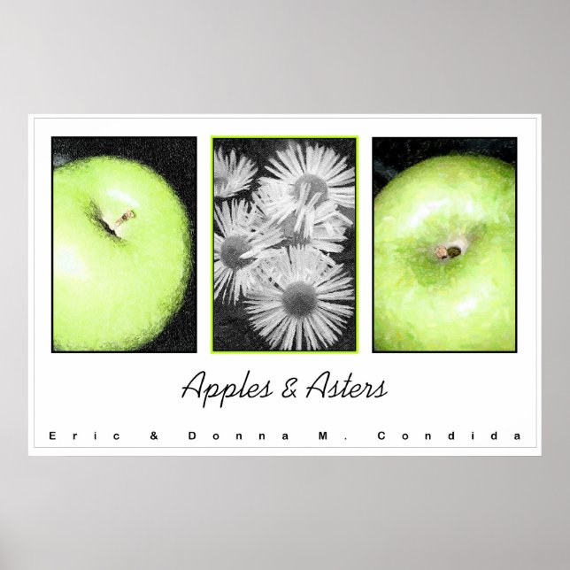 Äpfel und Aster Poster (Vorne)